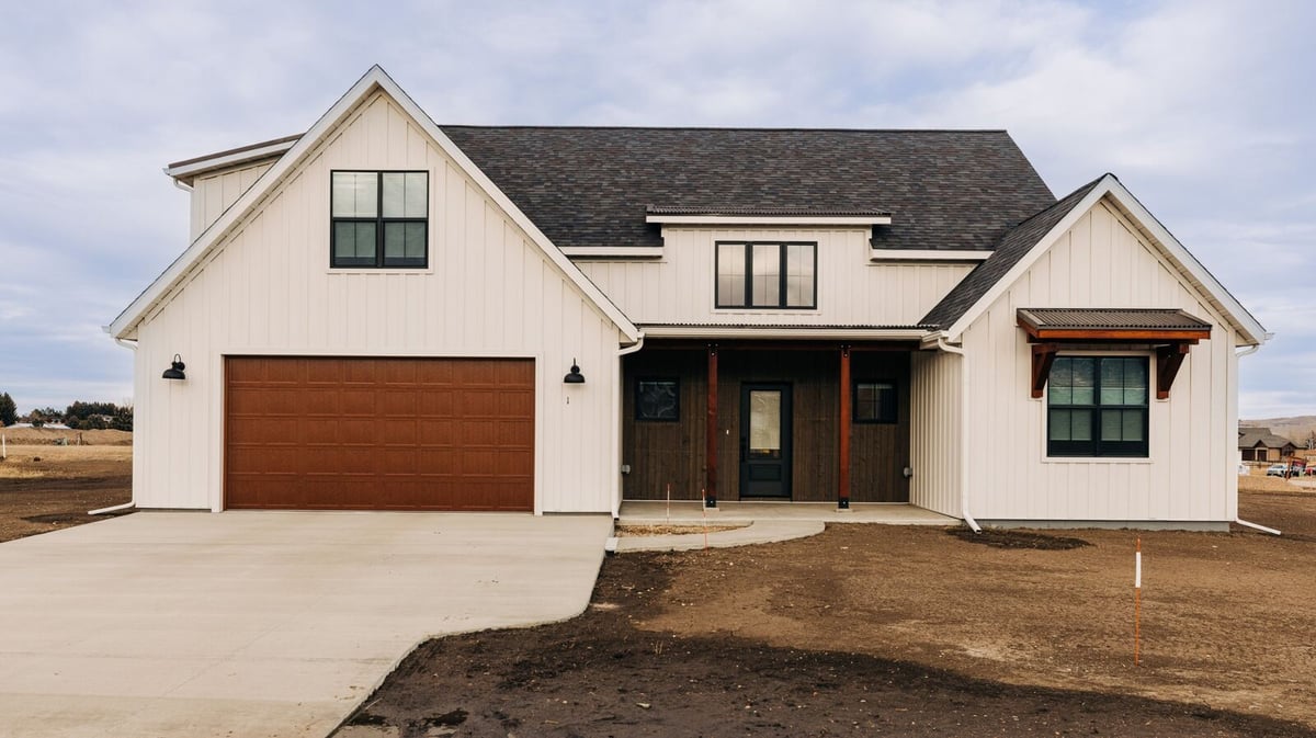 custom home exterior in wyoming